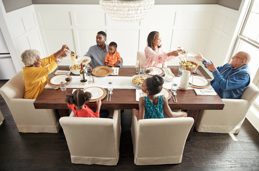 Family enjoys meal | Flooring Installation System